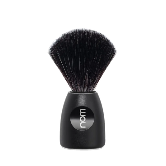 NOM Shaving Brush, Black Fibre, Plastic Black - BUYBARBER.COM
