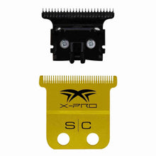 Replacement Fixed X-PRO Precision Gold Titanium Trimmer Blade with Black Diamond Carbon DLC The One Precision Deep cut Tooth Cutter Set - BUYBARBER.COM