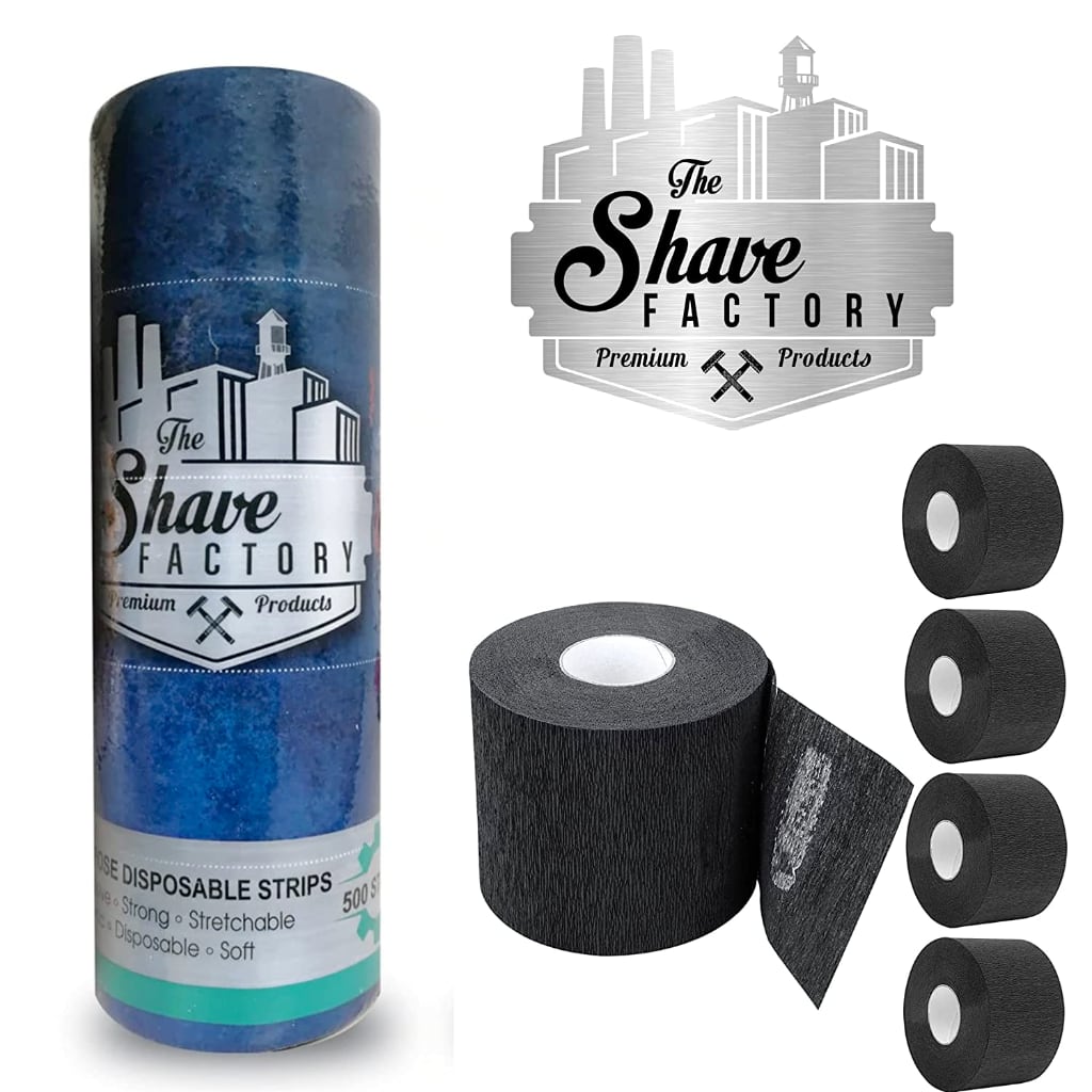 Neck Strips 500 Strips - 5 Roll Pack - Black