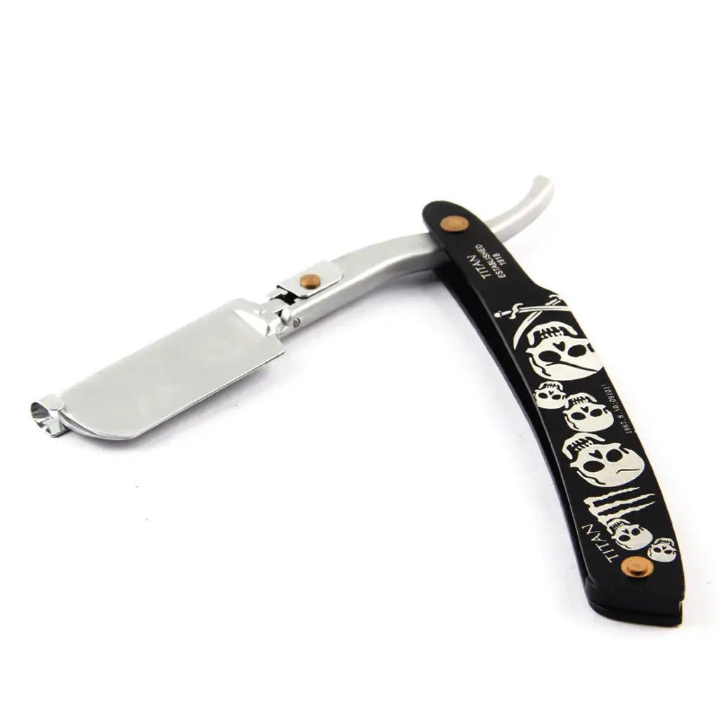 Titan Skull Straight Razor - BUYBARBER.COM