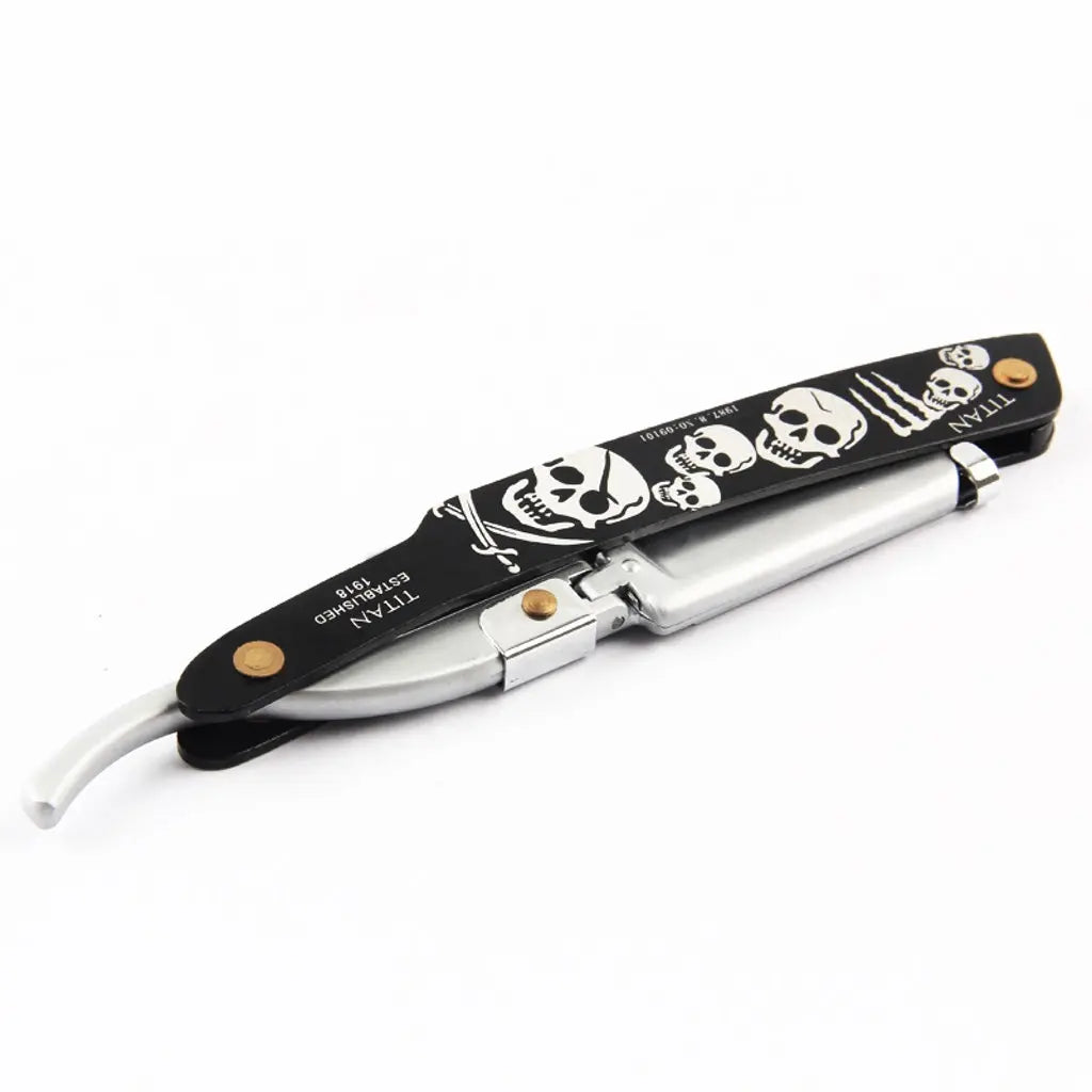 Titan Skull Straight Razor - BUYBARBER.COM
