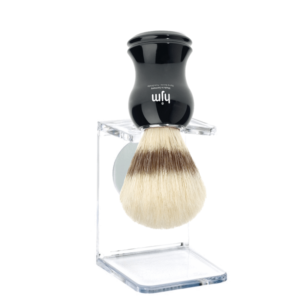 HJM Stand For Shaving Brush Clear - BUYBARBER.COM