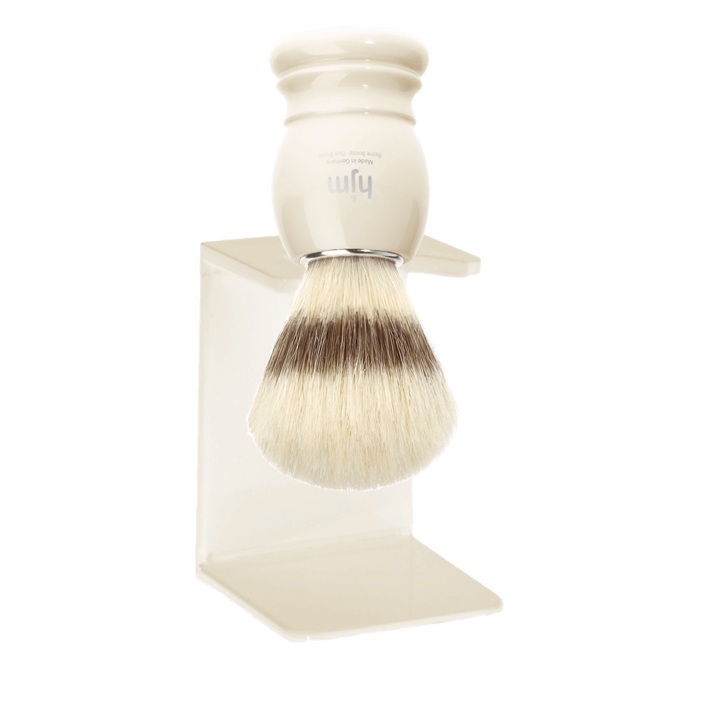 HJM Stand For Shaving Brush Ivory - BUYBARBER.COM