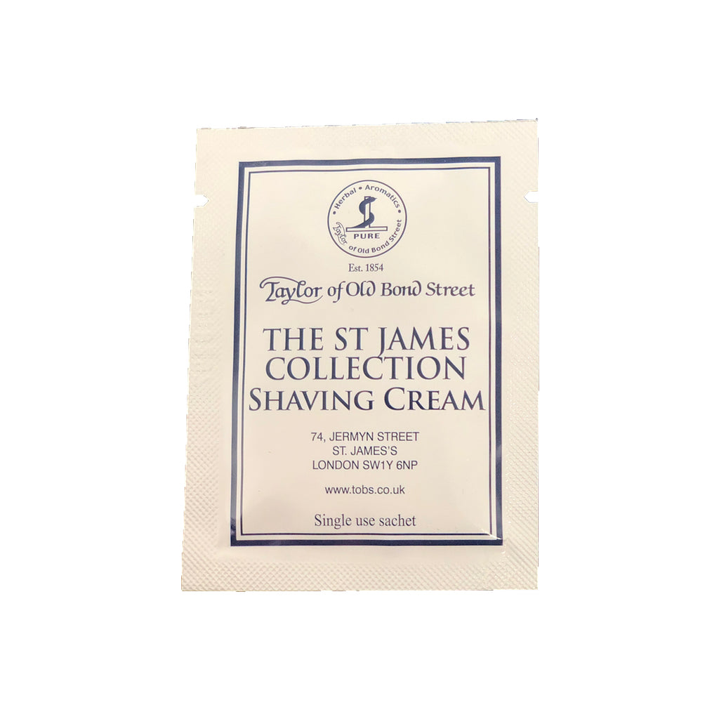 St. James Shaving Cream Sachet 5ml/.17fl oz - BUYBARBER.COM