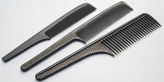 Best carbon fiber comb set for fades with anti-static teeth for clean lines.