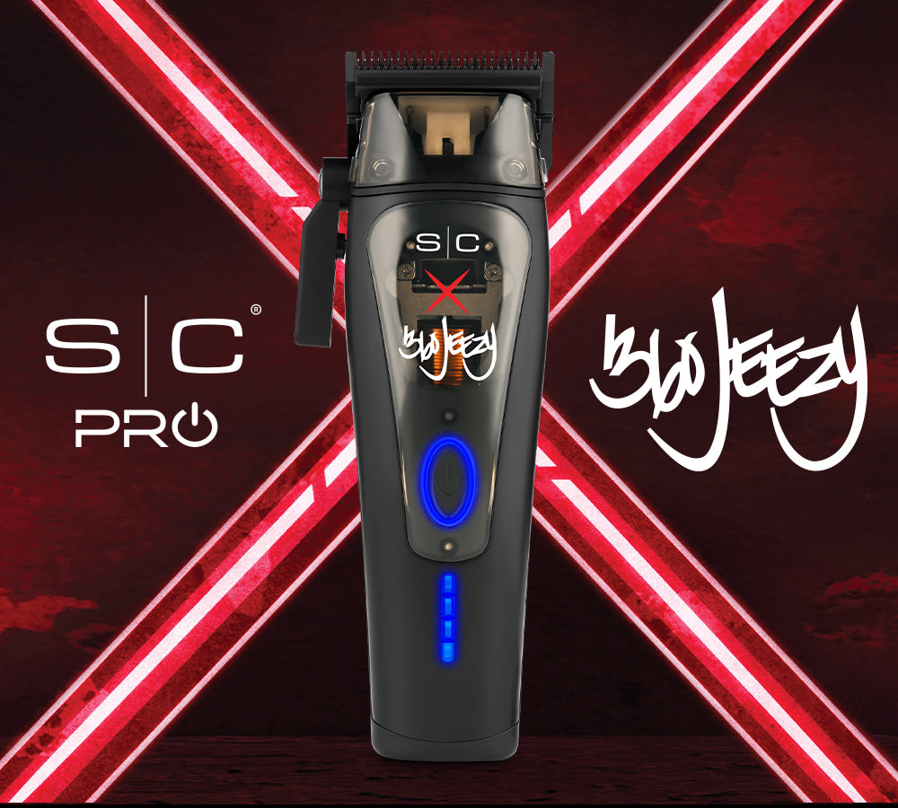 S|C x 360 Jeezy Professional Cordless Hair Clipper with DLC Echo Blade and accessories