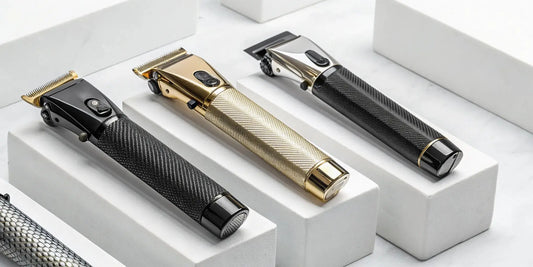 A selection of high-torque clippers in various finishes available for wholesale purchase.