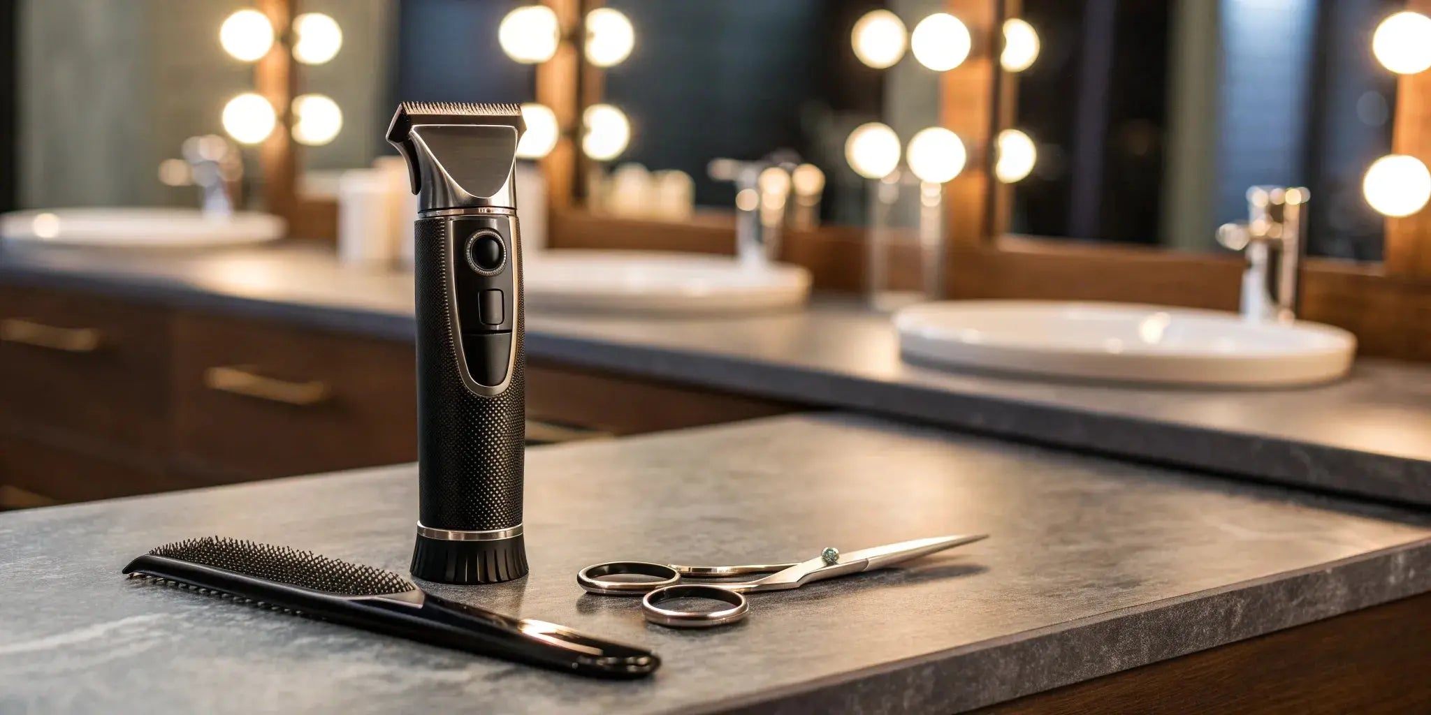 Cordless detachable blade clippers for professional barbers.