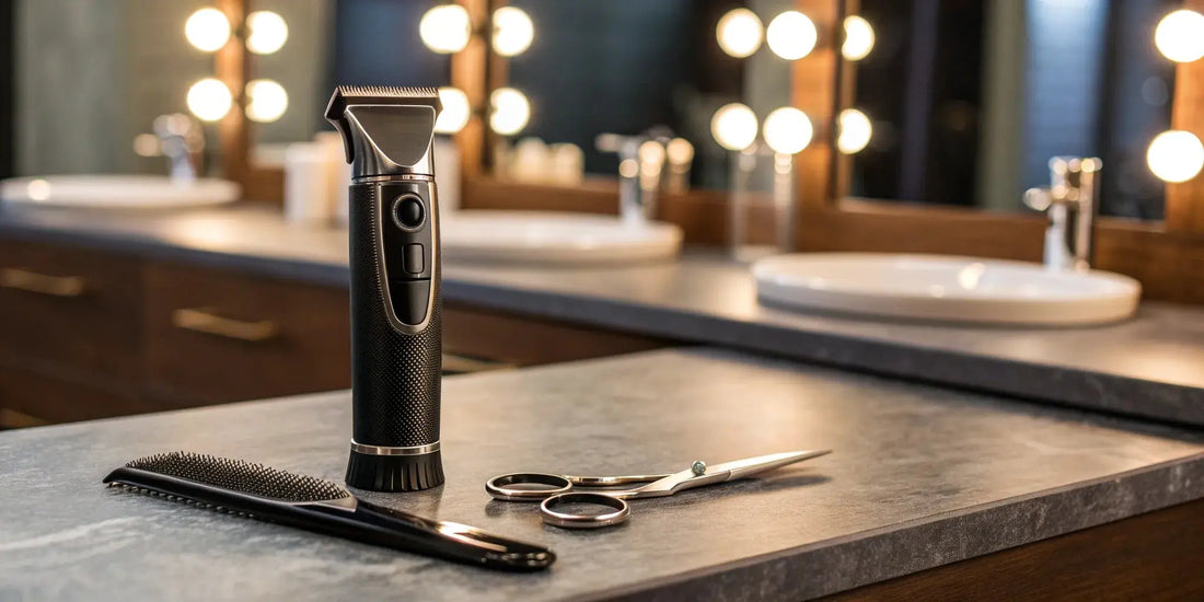 Cordless detachable blade clippers for professional barbers.
