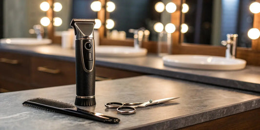 Cordless detachable blade clippers for professional barbers.