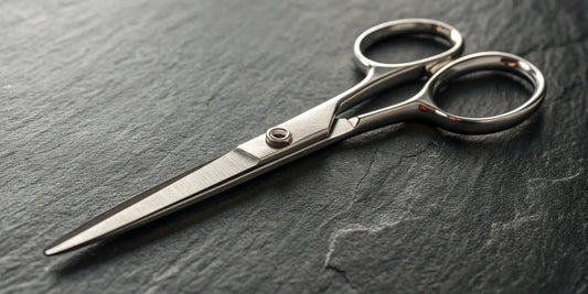 Professional Japanese steel hair scissors for precision cutting.