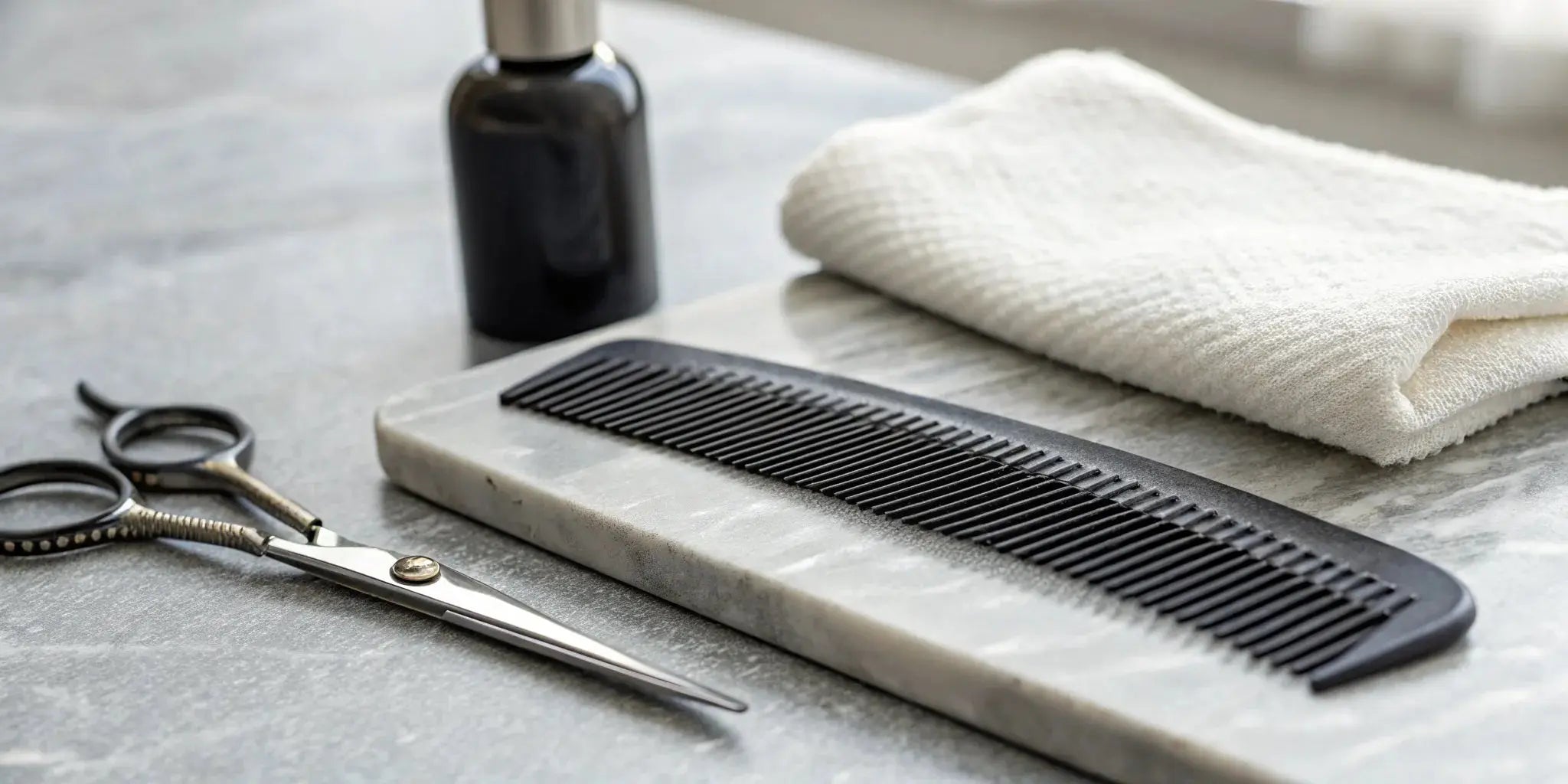 A durable, anti-static carbon fiber comb for professional hair styling.