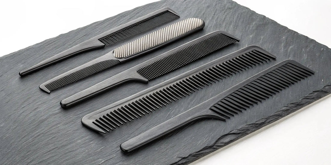 Professional carbon fiber comb set for barbers.