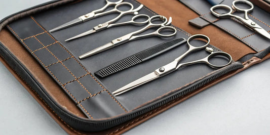 A set of professional barber shears available to buy at wholesale prices.