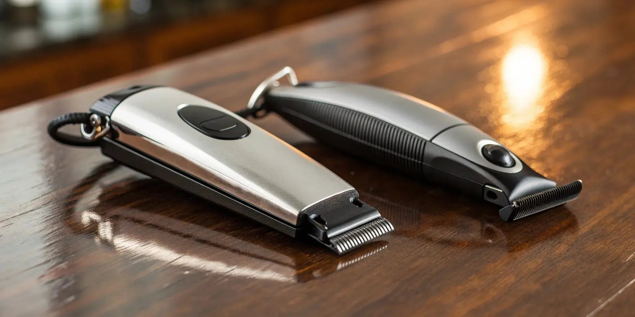Detachable vs adjustable blade clippers side by side.
