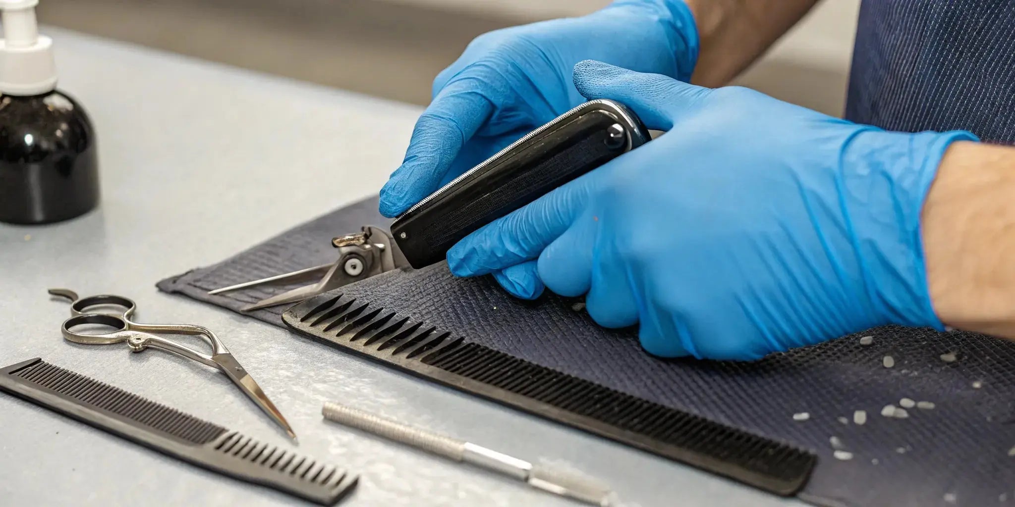 A person adjusting an adjustable clipper blade to safely achieve a zero gap.