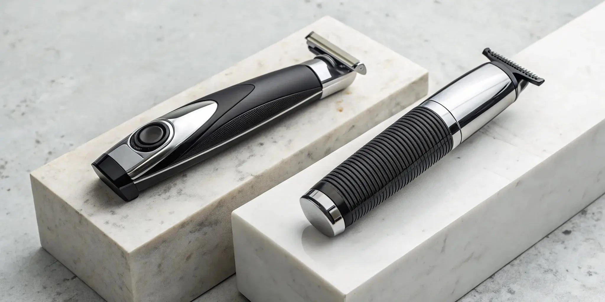 T-Outliner vs Slimline Pro trimmers displayed side by side for comparison.