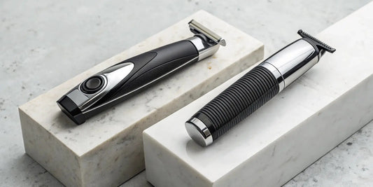 T-Outliner vs Slimline Pro trimmers displayed side by side for comparison.