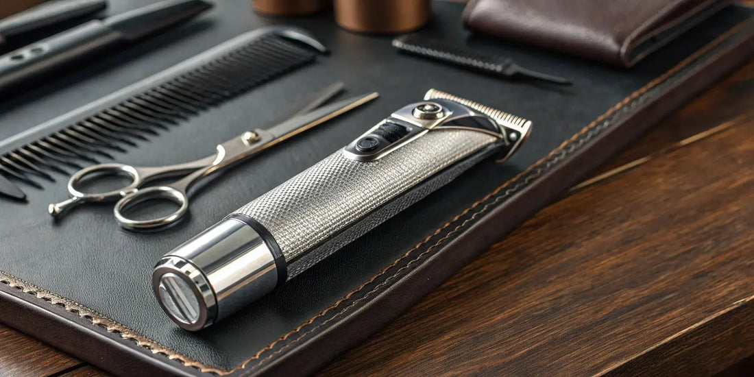 One of the best stubble trimmers for professional barbers on a workstation.