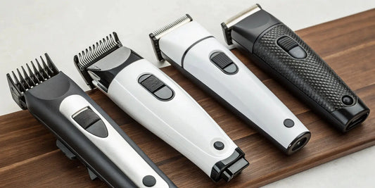 A lineup of the best Wahl professional cordless clippers for barbers.