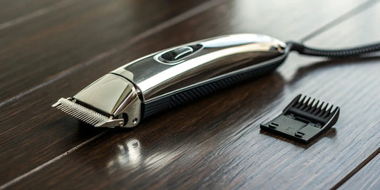 A professional hair clipper with a new replacement clipper blade.