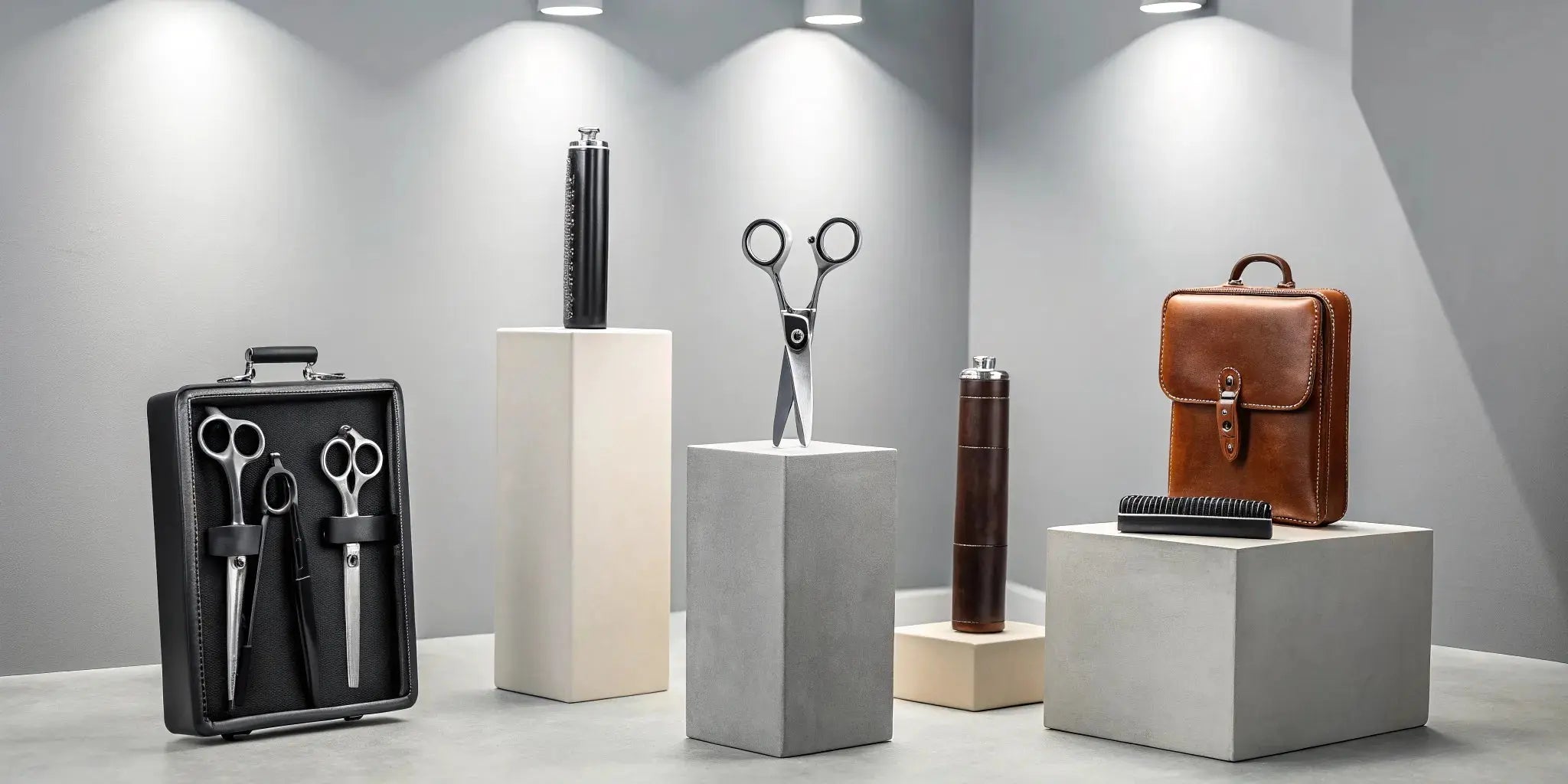 One of the best professional barber tool kits with clippers, scissors, and combs.