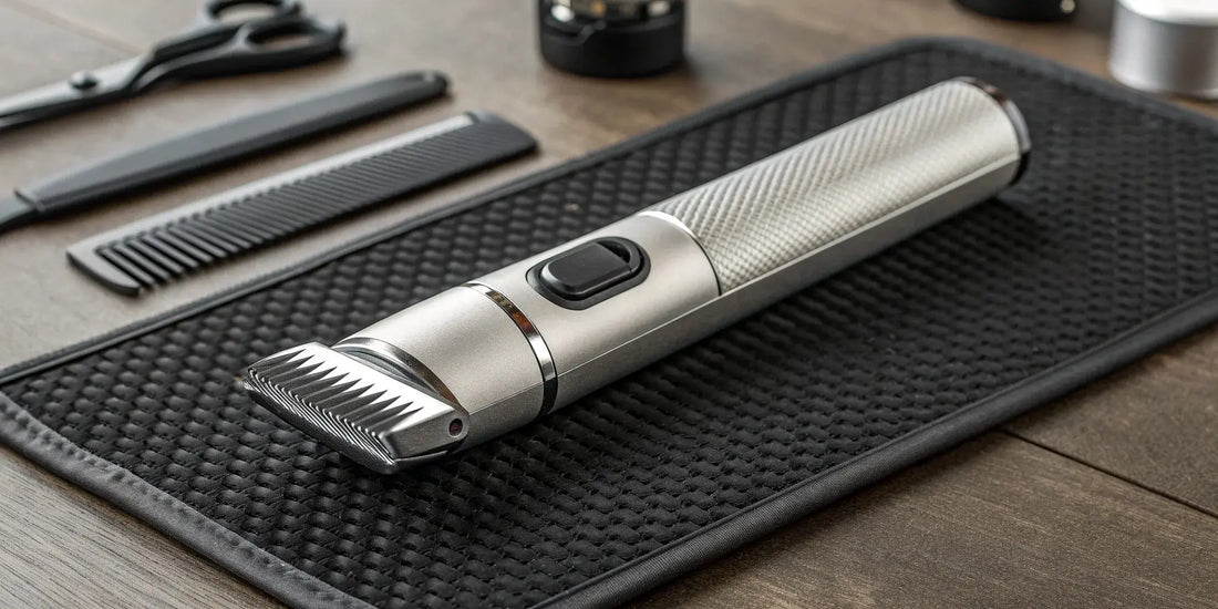 Professional Wahl stainless steel beard trimmer with comb and scissors.