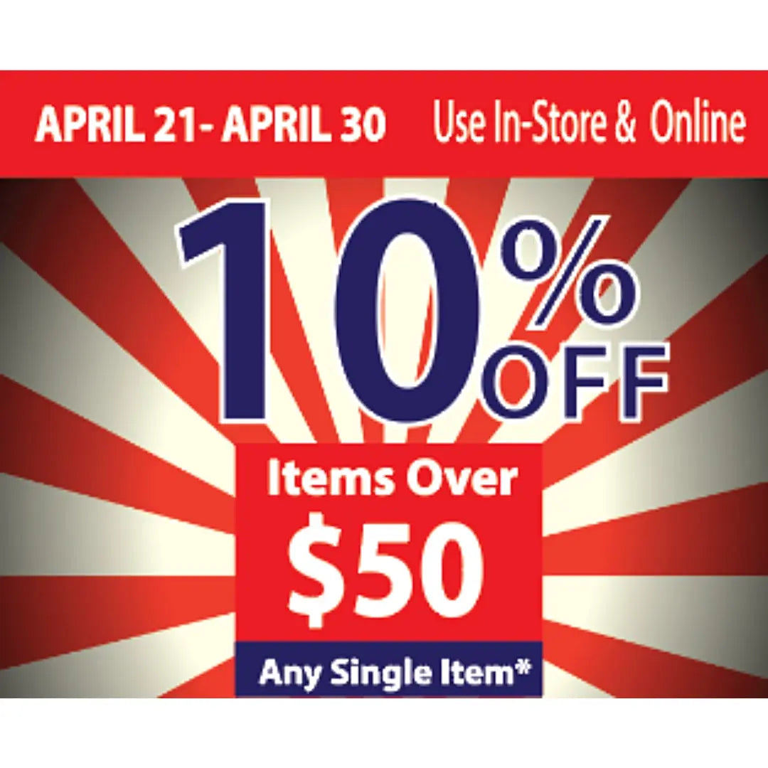 10% OFF PRODUCTS OVER 50 USD