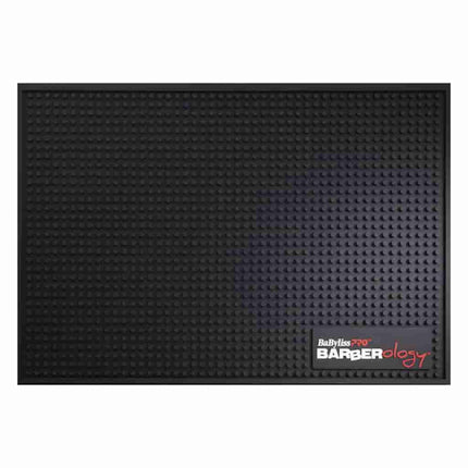 Premium barber station mats displayed at BuyBarber.com.