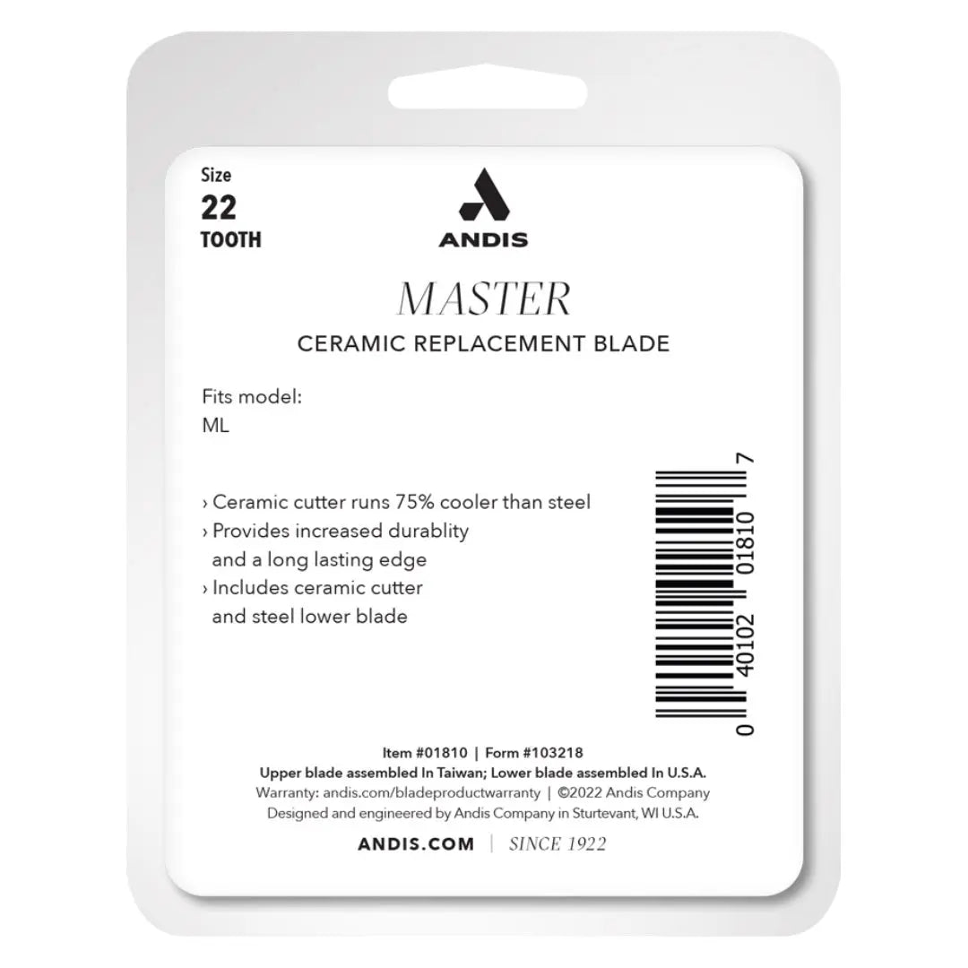 Andis Master® Clipper Ceramic #22-Tooth Blade (000-1) | 01810 - BUYBARBER.COM