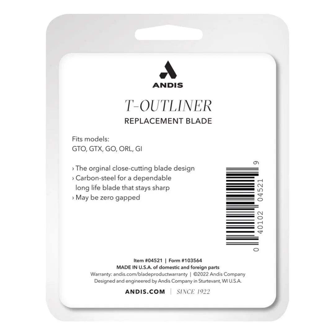 Andis T-Blade Replacement for T-Outliner, GTO, GO, SLS Trimmers - Close Cutting, Zero Gapped - BUYBARBER.COM