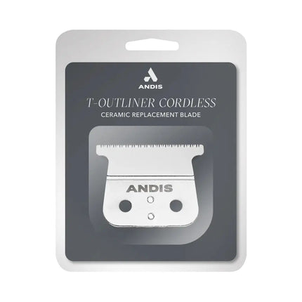 Andis T-Outliner Cordless ceramic replacement blade packaging on a white background