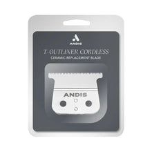 Andis T-Outliner Cordless ceramic replacement blade packaging on a white background