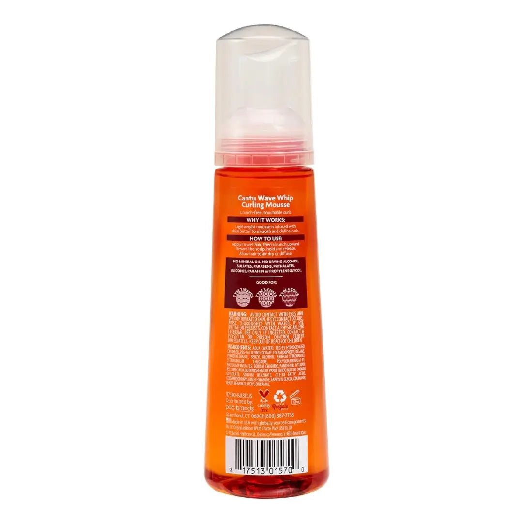 Cantu Wave Whip Curling Mousse - Define & Smooth Natural Curls, 8.4 oz - BUYBARBER.COM