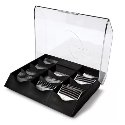 "Oster Artic Igloo Blade Storage System with detachable transparent cover"
