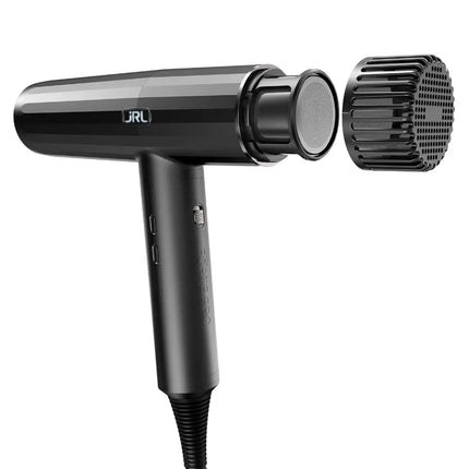 JRL Forte Pro Dryer – Professional Ionic Hair Dryer with Diffuser (Black) JRL