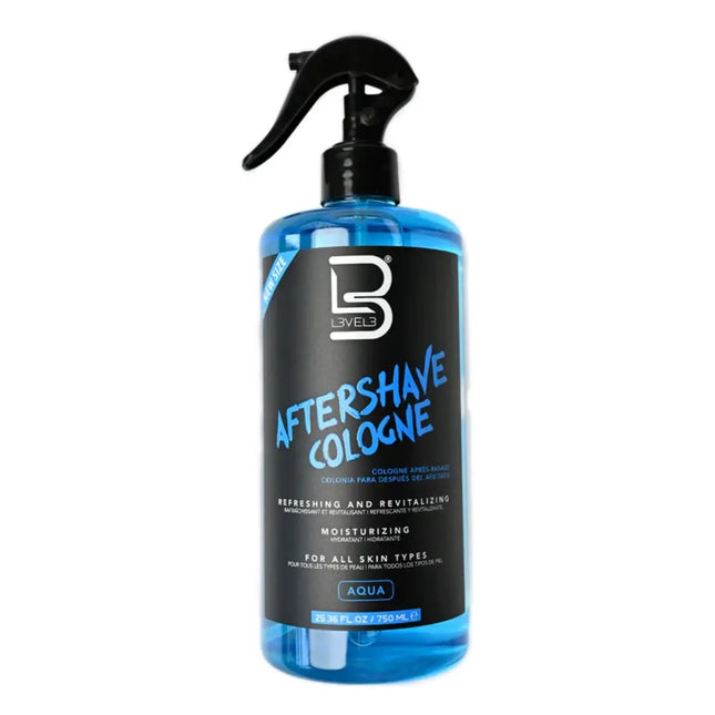 L3VEL3 After Shave Cologne Aqua 750ml professional barber aftershave