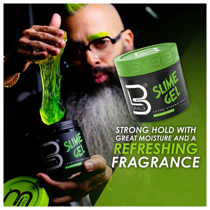 Level 3 Ultra-Hold Slime Gel with Castor Oil: Barber-Grade Sleek Finish Hair Styler - BUYBARBER.COM