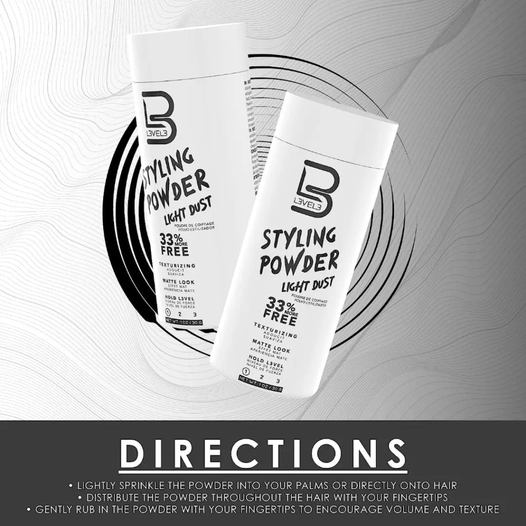 L3VEL3 Light Styling Powder | Matte Finish & Volume | BuyBarber.com