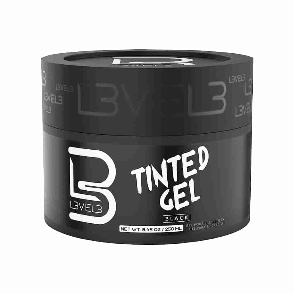 L3VEL3 Tinted Hair Gel – Black - BUYBARBER.COM
