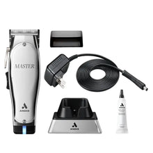 Andis hair trimmer set with accessories on a white background