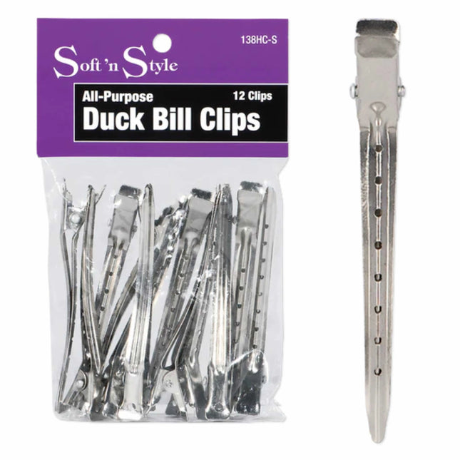 Soft’n Style Duck Bill Clips 3.5" (12 Pack) #138HC-S Stylecraft