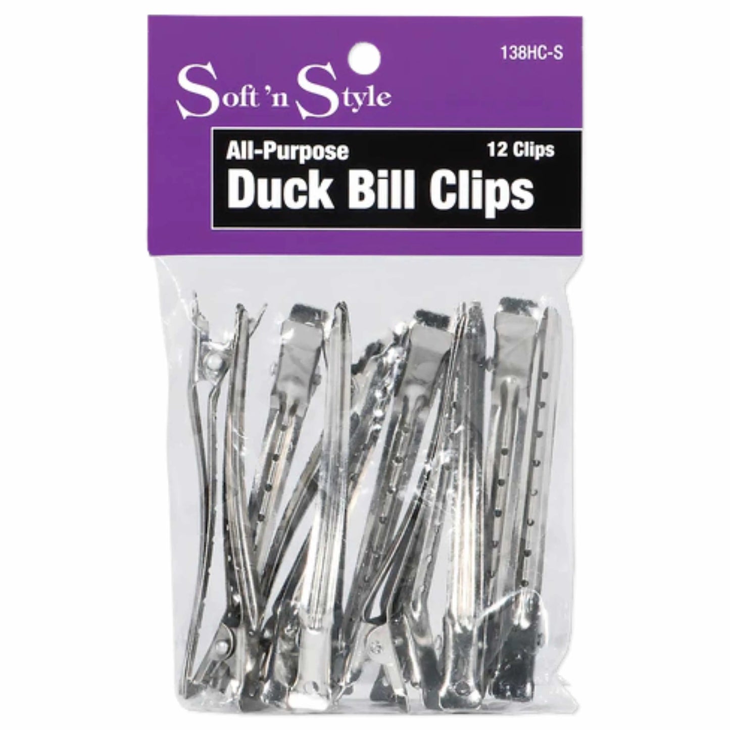 Soft’n Style Duck Bill Clips 3.5" (12 Pack) #138HC-S
