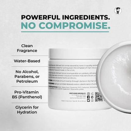 Gentlemen Republic Product packaging with ingredients list on a light gray background