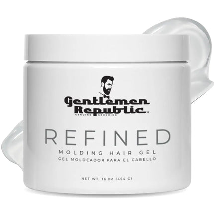Jar of Gentlemen Republic Refined Molding Hair Gel on a white background