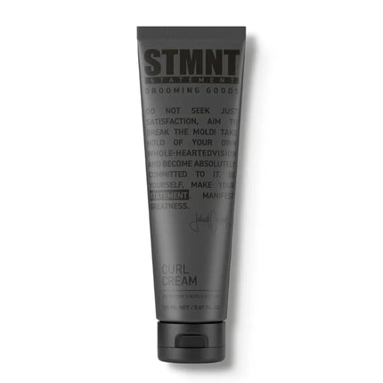 “STMNT Grooming Goods Curl Cream 5.07 oz jar on white background”


