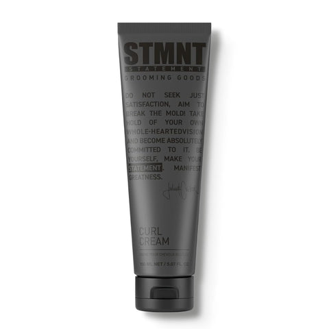 “STMNT Grooming Goods Curl Cream 5.07 oz jar on white background”

