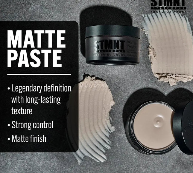 STMNT Matte Paste 3.38 oz — Strong Hold, Super‑Matte, Non‑Greasy - BUYBARBER.COM