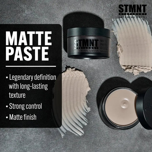 STMNT Matte Paste 3.38 oz — Strong Hold, Super‑Matte, Non‑Greasy - BUYBARBER.COM