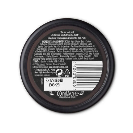 STMNT Matte Paste 3.38 oz — Strong Hold, Super‑Matte, Non‑Greasy - BUYBARBER.COM